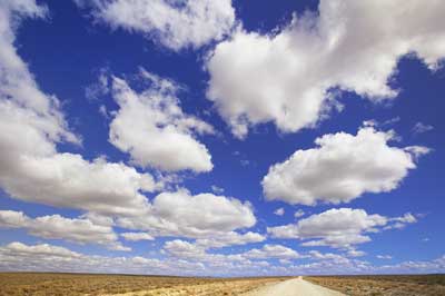 Clouds are formed by water vapour accumulating into droplets